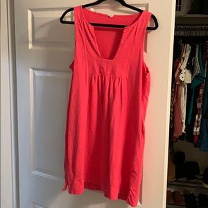 J crew pink cotton dress